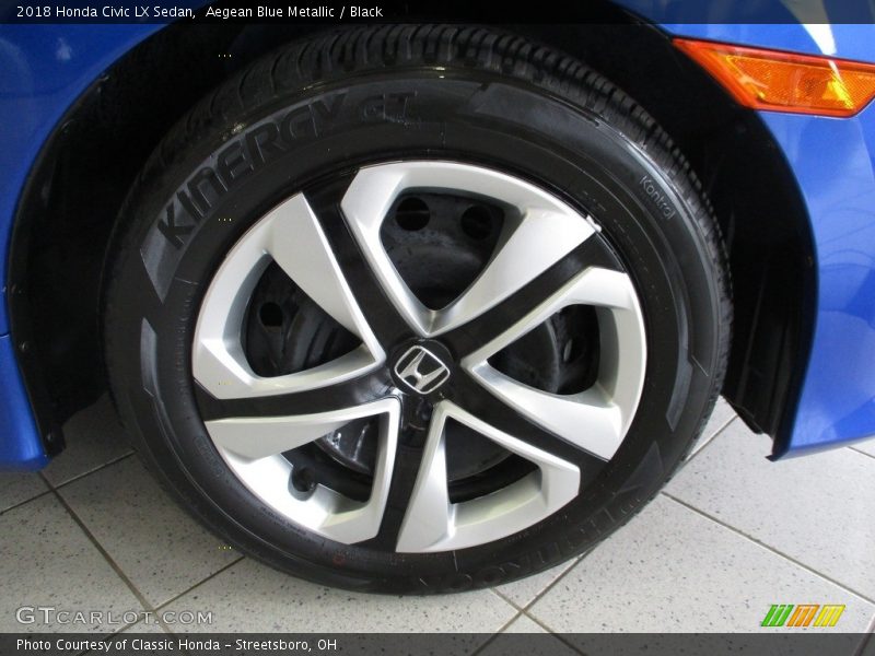 Aegean Blue Metallic / Black 2018 Honda Civic LX Sedan