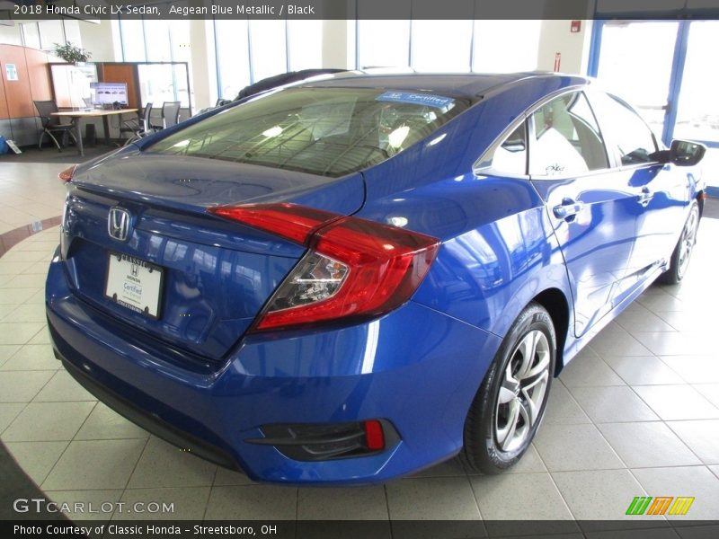 Aegean Blue Metallic / Black 2018 Honda Civic LX Sedan