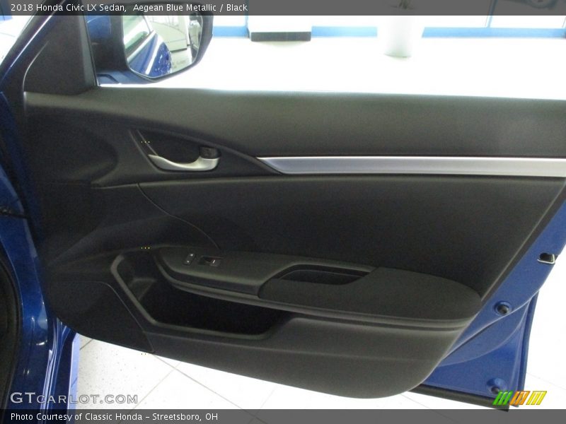 Aegean Blue Metallic / Black 2018 Honda Civic LX Sedan