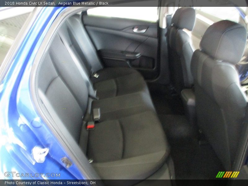 Aegean Blue Metallic / Black 2018 Honda Civic LX Sedan