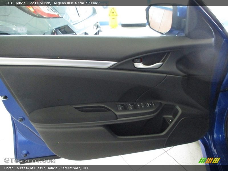 Aegean Blue Metallic / Black 2018 Honda Civic LX Sedan