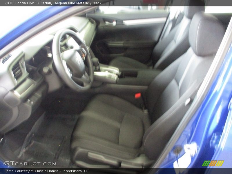 Aegean Blue Metallic / Black 2018 Honda Civic LX Sedan
