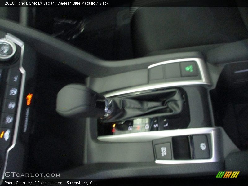 Aegean Blue Metallic / Black 2018 Honda Civic LX Sedan