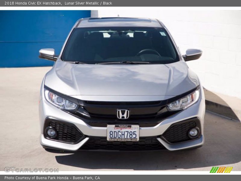 Lunar Silver Metallic / Black 2018 Honda Civic EX Hatchback