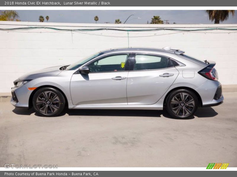 Lunar Silver Metallic / Black 2018 Honda Civic EX Hatchback