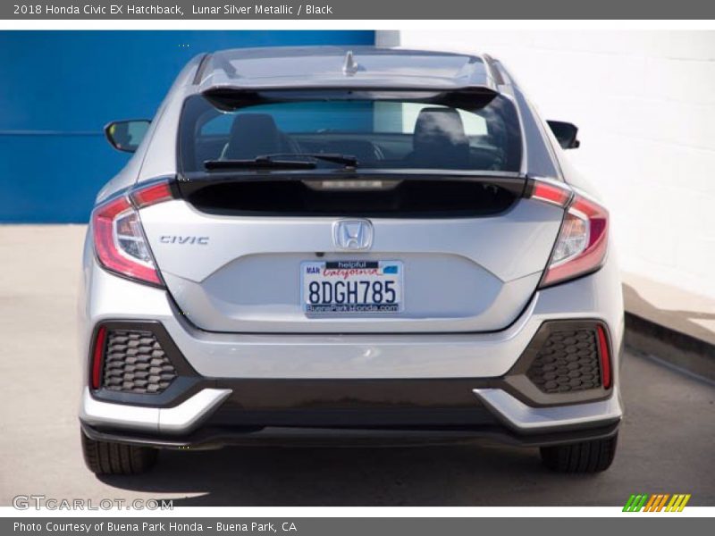Lunar Silver Metallic / Black 2018 Honda Civic EX Hatchback
