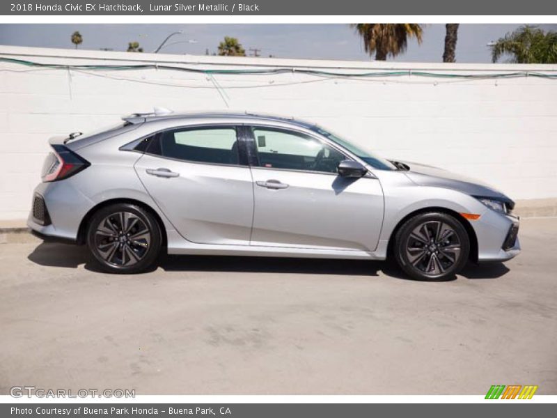 Lunar Silver Metallic / Black 2018 Honda Civic EX Hatchback