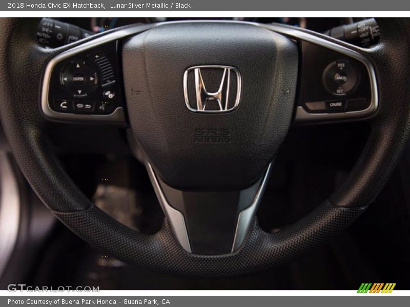Lunar Silver Metallic / Black 2018 Honda Civic EX Hatchback