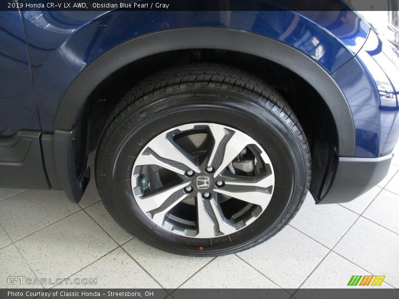 Obsidian Blue Pearl / Gray 2019 Honda CR-V LX AWD