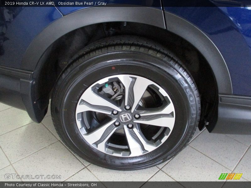 Obsidian Blue Pearl / Gray 2019 Honda CR-V LX AWD