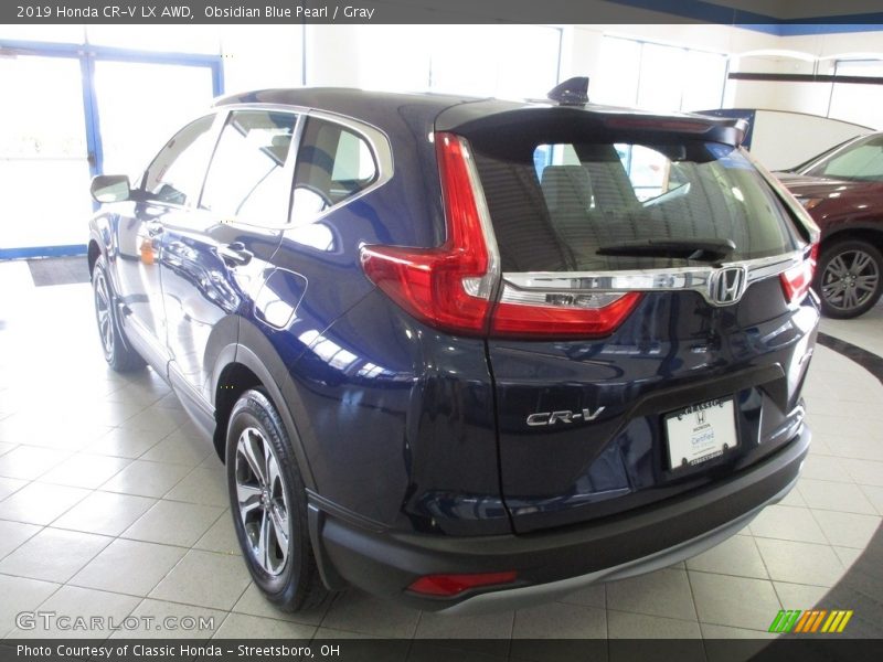 Obsidian Blue Pearl / Gray 2019 Honda CR-V LX AWD