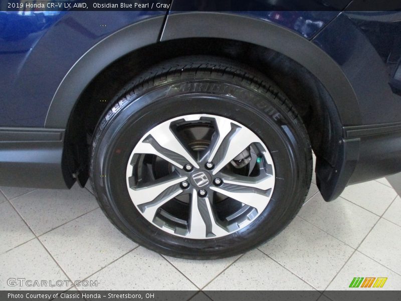 Obsidian Blue Pearl / Gray 2019 Honda CR-V LX AWD