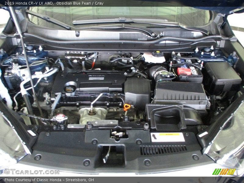 Obsidian Blue Pearl / Gray 2019 Honda CR-V LX AWD