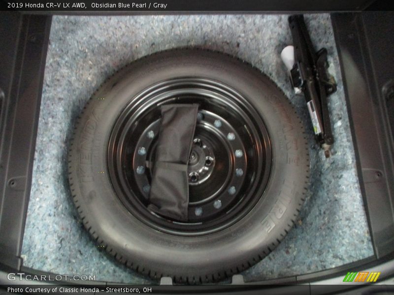 Obsidian Blue Pearl / Gray 2019 Honda CR-V LX AWD