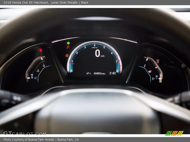 Lunar Silver Metallic / Black 2018 Honda Civic EX Hatchback