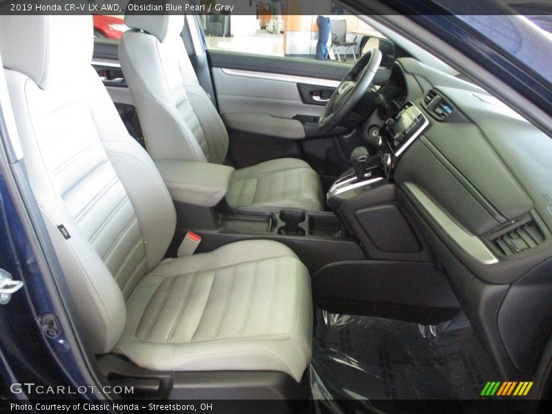 Obsidian Blue Pearl / Gray 2019 Honda CR-V LX AWD