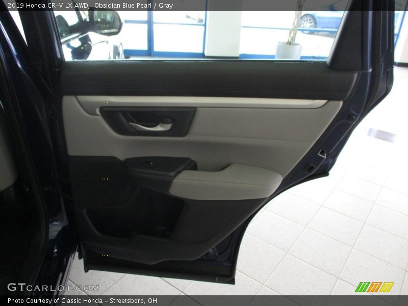 Obsidian Blue Pearl / Gray 2019 Honda CR-V LX AWD