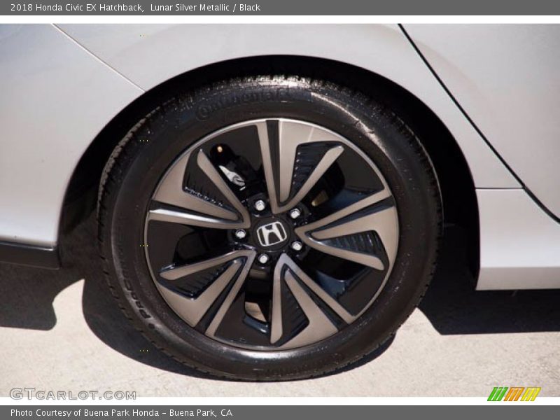 Lunar Silver Metallic / Black 2018 Honda Civic EX Hatchback
