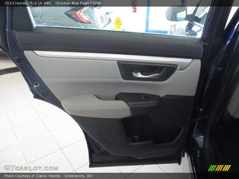 Obsidian Blue Pearl / Gray 2019 Honda CR-V LX AWD