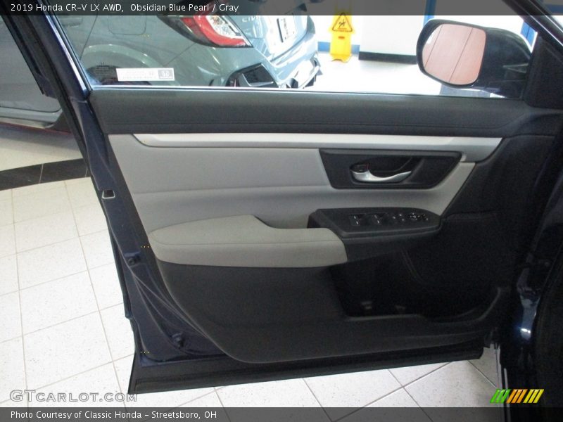 Obsidian Blue Pearl / Gray 2019 Honda CR-V LX AWD