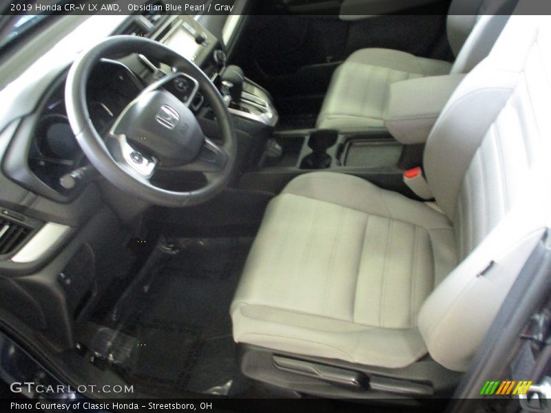 Obsidian Blue Pearl / Gray 2019 Honda CR-V LX AWD