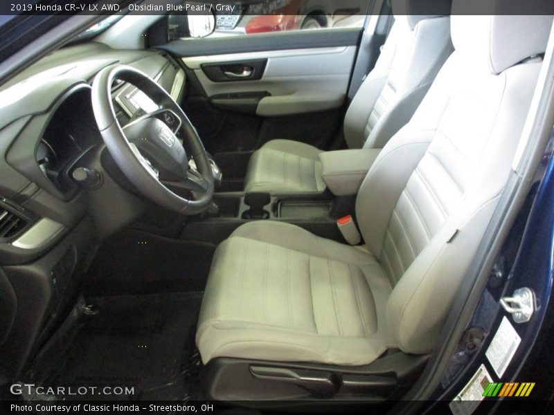 Obsidian Blue Pearl / Gray 2019 Honda CR-V LX AWD