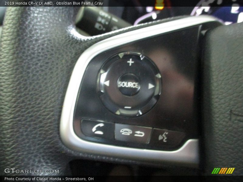Obsidian Blue Pearl / Gray 2019 Honda CR-V LX AWD