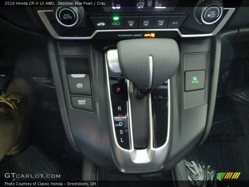 Obsidian Blue Pearl / Gray 2019 Honda CR-V LX AWD