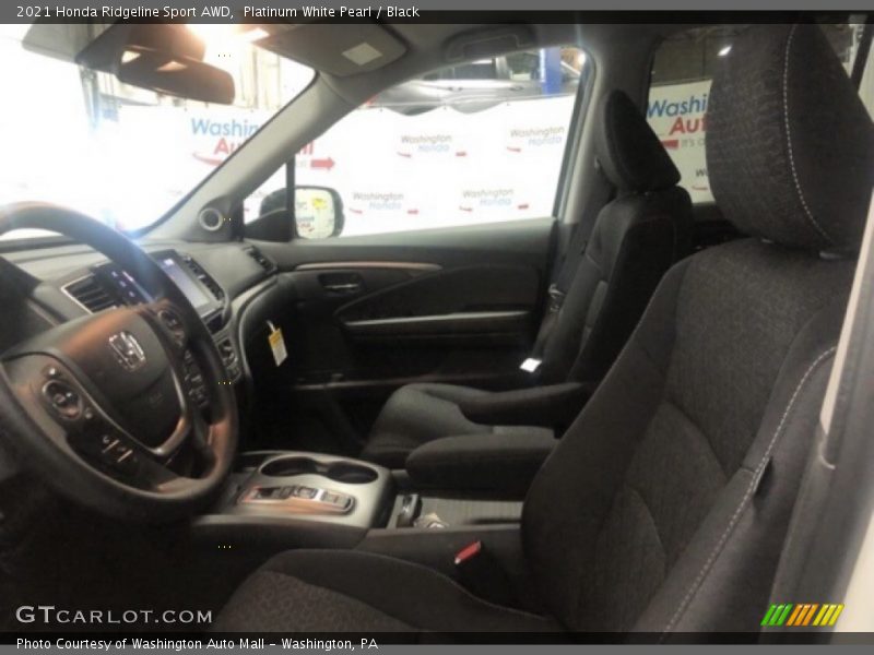 Platinum White Pearl / Black 2021 Honda Ridgeline Sport AWD