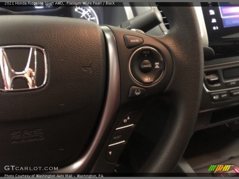 Platinum White Pearl / Black 2021 Honda Ridgeline Sport AWD