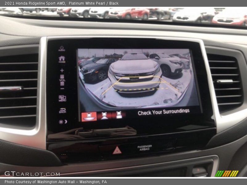 Platinum White Pearl / Black 2021 Honda Ridgeline Sport AWD