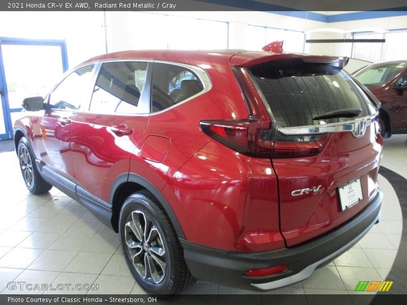 Radiant Red Metallic / Gray 2021 Honda CR-V EX AWD