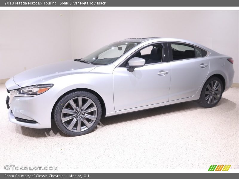 Sonic Silver Metallic / Black 2018 Mazda Mazda6 Touring