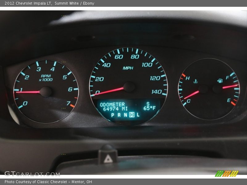 Summit White / Ebony 2012 Chevrolet Impala LT