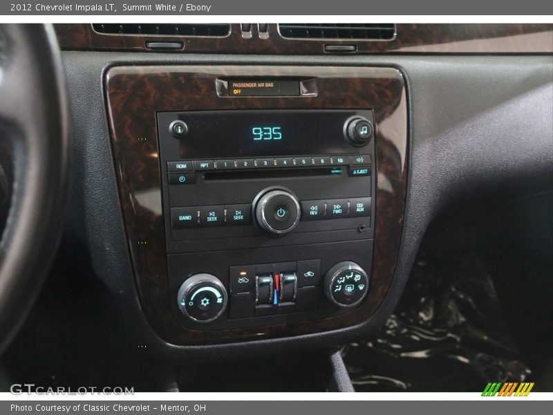 Summit White / Ebony 2012 Chevrolet Impala LT