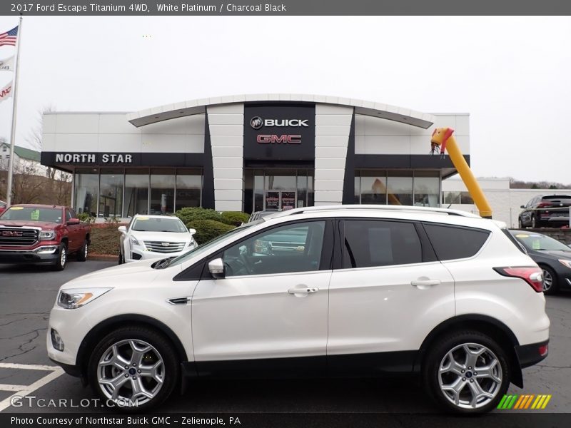 White Platinum / Charcoal Black 2017 Ford Escape Titanium 4WD