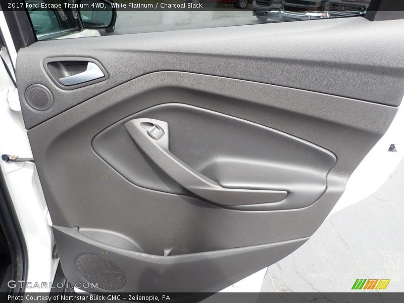 White Platinum / Charcoal Black 2017 Ford Escape Titanium 4WD