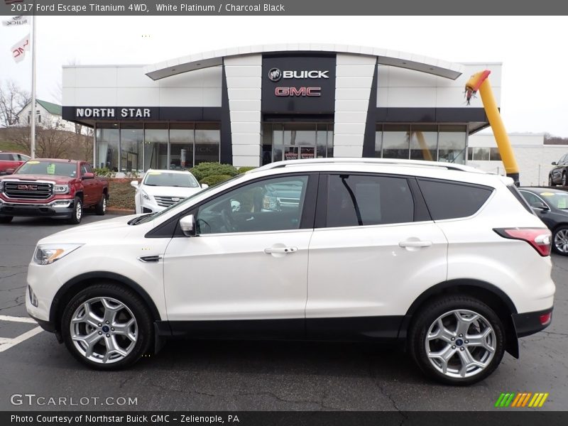White Platinum / Charcoal Black 2017 Ford Escape Titanium 4WD