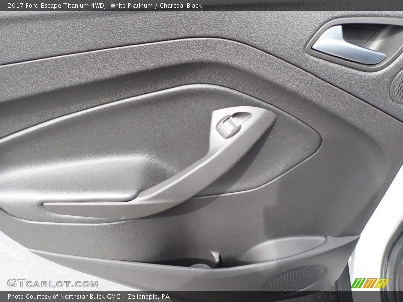 White Platinum / Charcoal Black 2017 Ford Escape Titanium 4WD