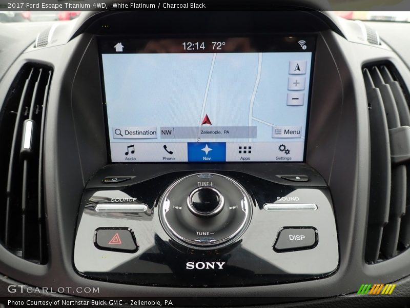 White Platinum / Charcoal Black 2017 Ford Escape Titanium 4WD