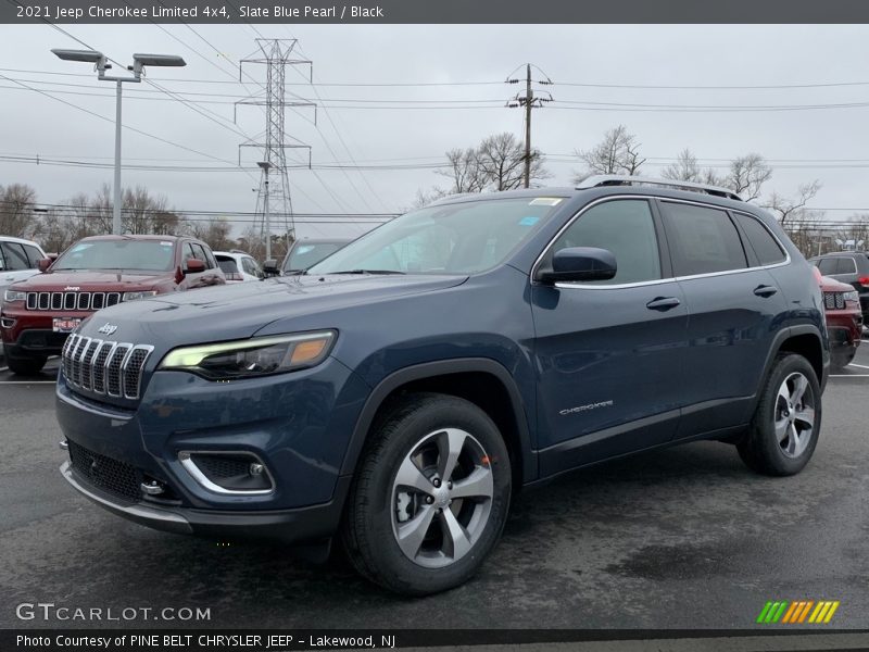 Slate Blue Pearl / Black 2021 Jeep Cherokee Limited 4x4