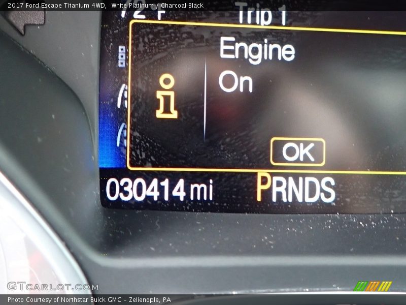 White Platinum / Charcoal Black 2017 Ford Escape Titanium 4WD