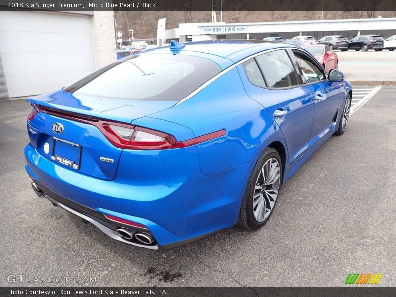 Micro Blue Pearl / Black 2018 Kia Stinger Premium