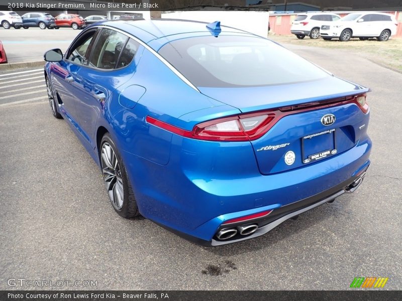 Micro Blue Pearl / Black 2018 Kia Stinger Premium