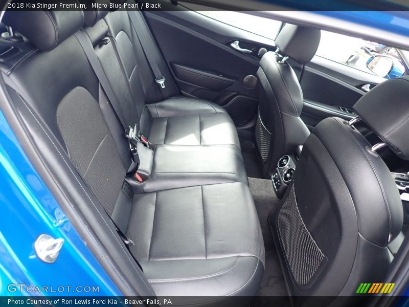 Micro Blue Pearl / Black 2018 Kia Stinger Premium