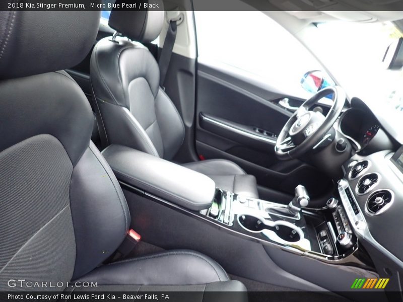 Micro Blue Pearl / Black 2018 Kia Stinger Premium