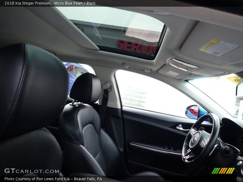 Micro Blue Pearl / Black 2018 Kia Stinger Premium