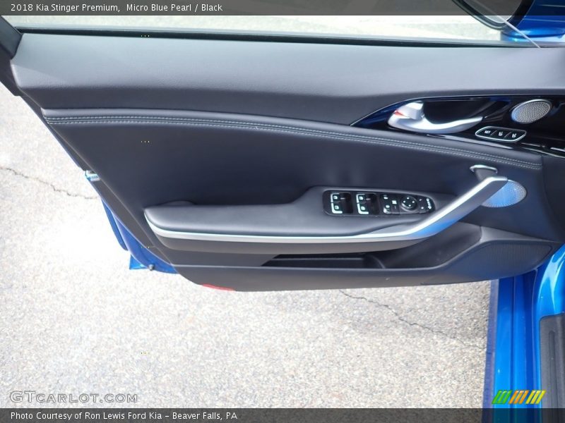 Micro Blue Pearl / Black 2018 Kia Stinger Premium