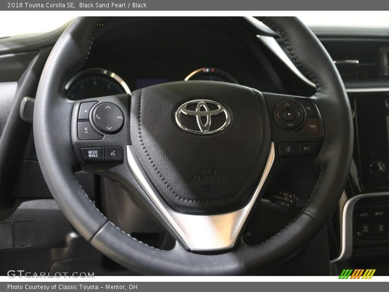 Black Sand Pearl / Black 2018 Toyota Corolla SE