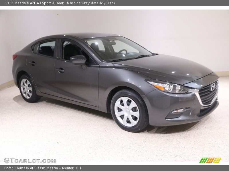 Machine Gray Metallic / Black 2017 Mazda MAZDA3 Sport 4 Door